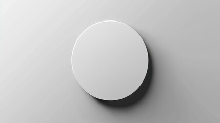 Blank white circle on a light gray background.