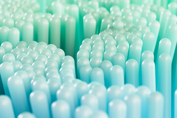 Abstract 3D render of blue and green soft textures with a modern design