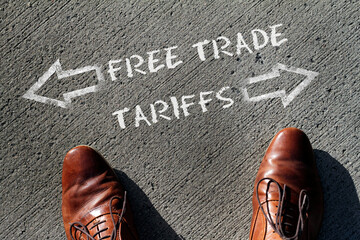 Tariffs or free trade - global economy concept