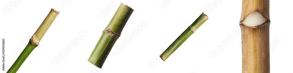 Aufkleber modern minimalist bamboo mockups showcasing various cuts and textures for design inspiration or prod