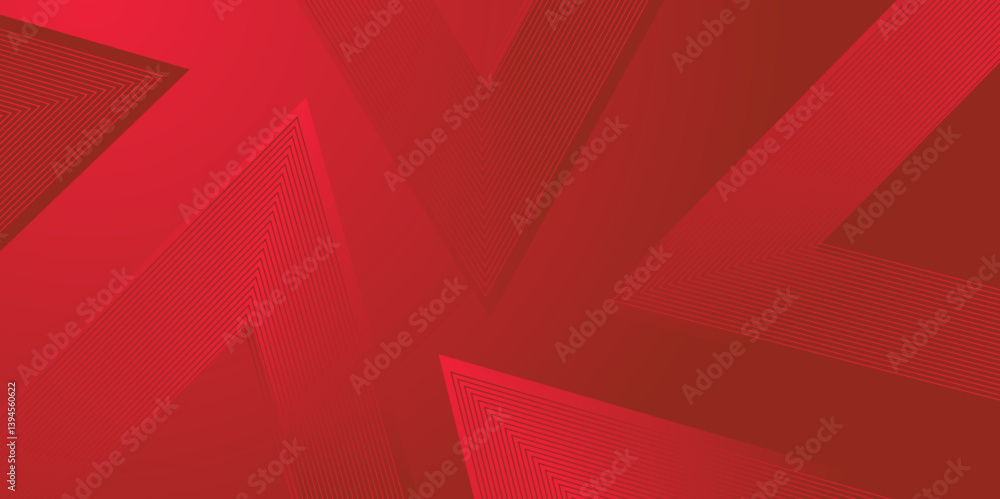 Poster abstract red triangles pattern geometric background with diagonal lines. modern gradient abstract co
