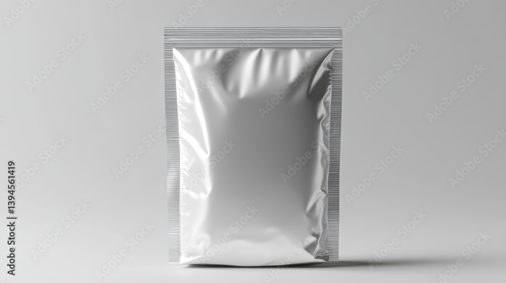 Poster a transparent background mockup of an antibacterial wet wipes package, featuring a blank white plast
