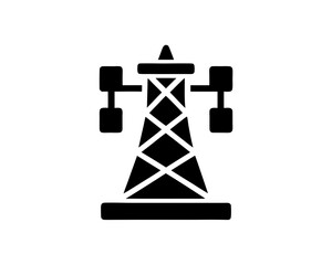 creative details transmission tower icon vector illustration