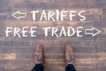 Tariffs or free trade - global economy concept