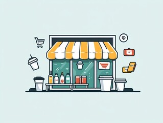 A small shop selling beverages and snacks