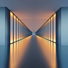 Long hall with window light