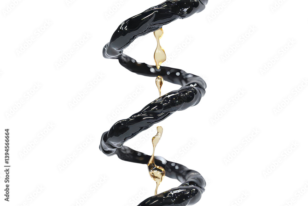 Aufkleber intricate twisted mockup featuring black and gold paint in a minimalist isolated setting