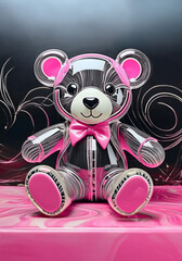 Candy Colors Transparent Teddy Bear &ndash; Bubblegum Dreams