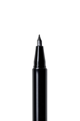 Black office marker with open cap, ultra realistic, isolated