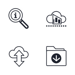 Fototapeta premium Modern UI Icons Set for Web and App Design