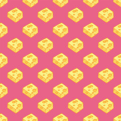 Seamless pattern with cheese doodle for decorative print, wrapping paper, greeting cards, wallpaper and fabric