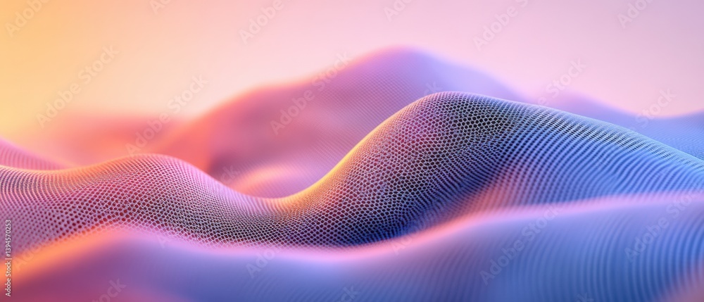 Poster abstract colorful cellular mesh surface