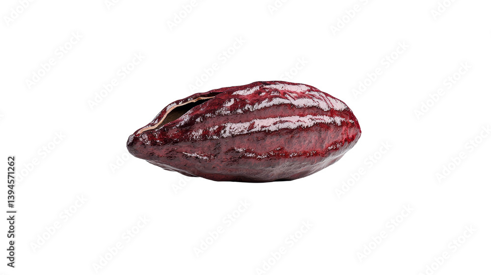 Aufkleber unique minimalist mockup of a cacao pod highlighting its rich texture and color against a plain back