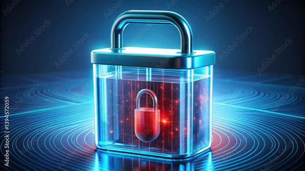 Poster Secure Storage Container for Blood Sample with Holographic Design