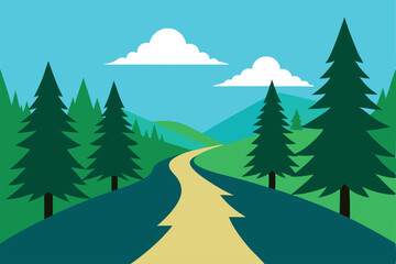 Fototapeta premium winter forest landscape