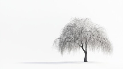 Fototapeta premium Solitary winter tree in snow (1)