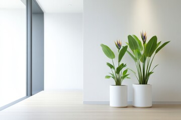 Interior decor with plants