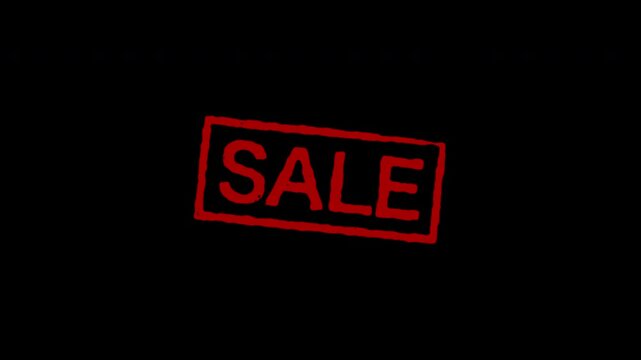 ハンコ風テキストアニメーション(横長印) - SALE -