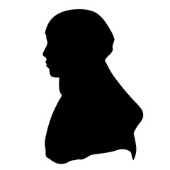 Arab girl silhouette isolated on white background. Arab girl icon vector illustration design.