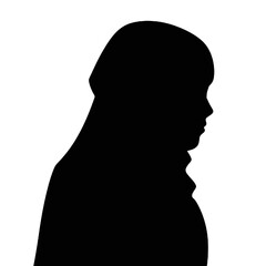 Arab girl silhouette isolated on white background. Arab girl icon vector illustration design.