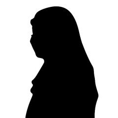 Arab girl silhouette isolated on white background. Arab girl icon vector illustration design.