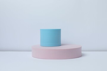 Various podiums on a light background