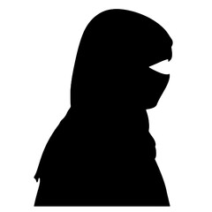 Arab girl silhouette isolated on white background. Arab girl icon vector illustration design.