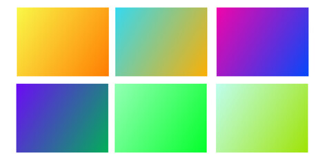 Naklejka premium Set beautiful colors , colors for background, background colors , abstract colours , gradient colours, gradient background, neon gradients , ads background, advertising background ,bright gradient set