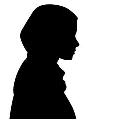 Arab girl silhouette isolated on white background. Arab girl icon vector illustration design.