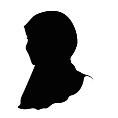 Arab girl silhouette isolated on white background. Arab girl icon vector illustration design.