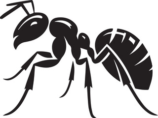 Carpenter Ant Vector | Black Ant Silhouette Clipart Illustration