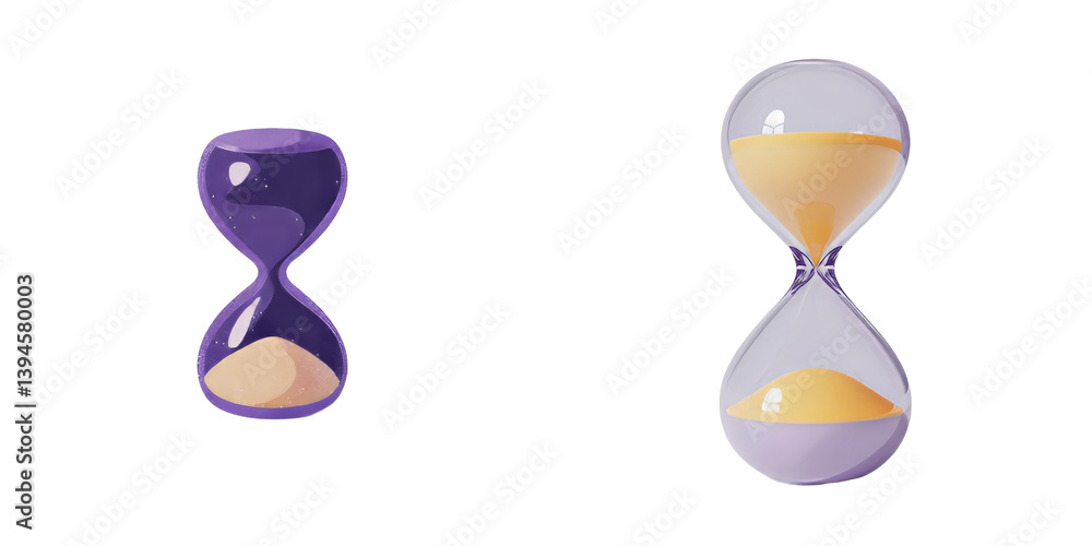 Poster unique minimalist hourglass mockups showcasing time with vibrant colors and smooth lines in a clean 