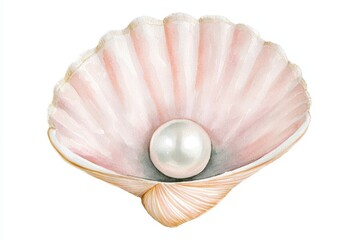 Underwater discovery pearl in a shell ocean depths illustration marine life close-up beauty of nature