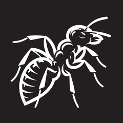 Carpenter Ant Vector | Black Ant Silhouette Clipart Illustration
