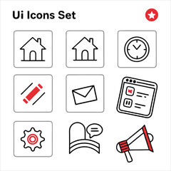 Modern UI Icons Set for Web and App Design