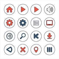 Modern UI Icons Set for Web and App Design