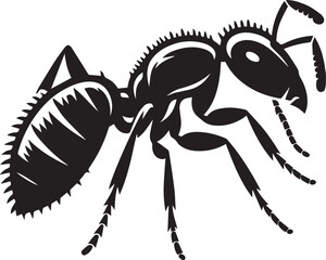Carpenter Ant Vector | Black Ant Silhouette Clipart Illustration