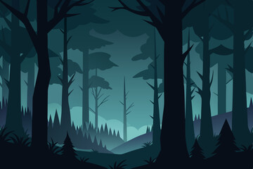vector illustration of a forest