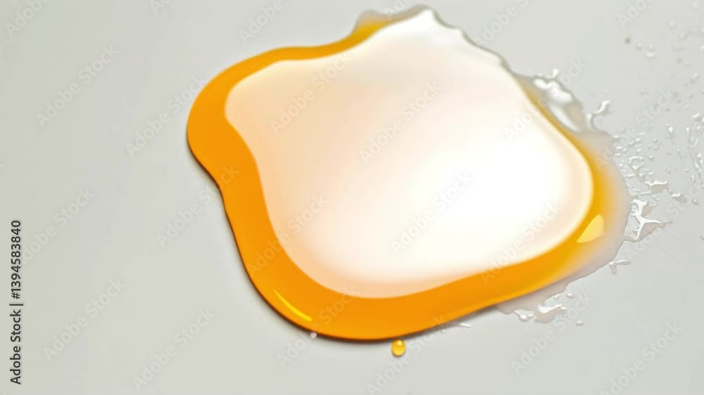 Aufkleber golden hour: a close-up photograph showcases a pool of liquid, its golden hue mirroring the warm glo
