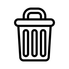 trash bin line icon