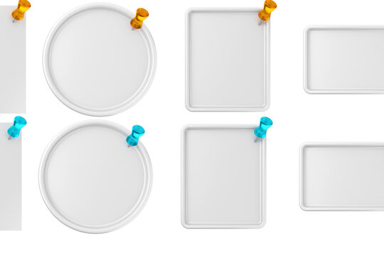 3d pin sticky note paper text box