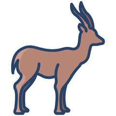 Linear color Gazelle face icon