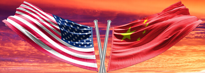 American and China flags American Trade War
