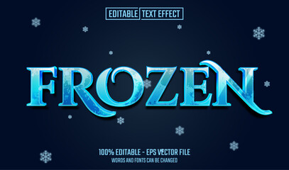 frozen editable text effect