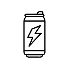 Fototapeta premium Energy drink can with lightning bolt design