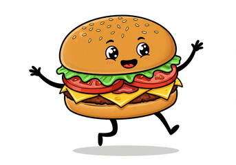 burger vector illustraion 2D
