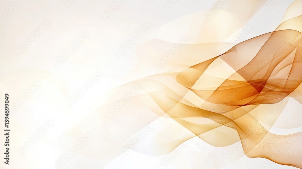 Poster elegant flowing abstract shapes digital art soft color palette minimalist design close-up modern aes