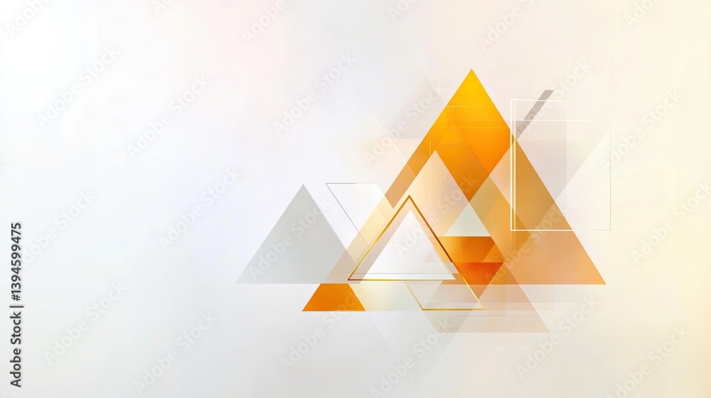 Poster dynamic geometric shapes abstract art digital design minimalist style modern perspective visual crea