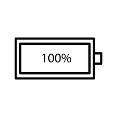 battery icon on white background