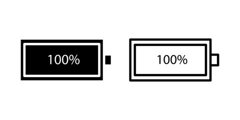 battery icon on white background